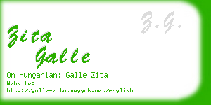 zita galle business card